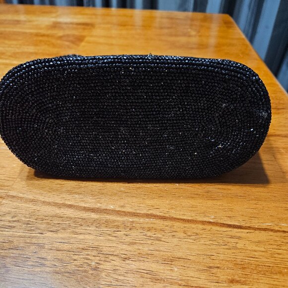 Ventage Black Beaded Cocktail Purse - Picture 3 of 5